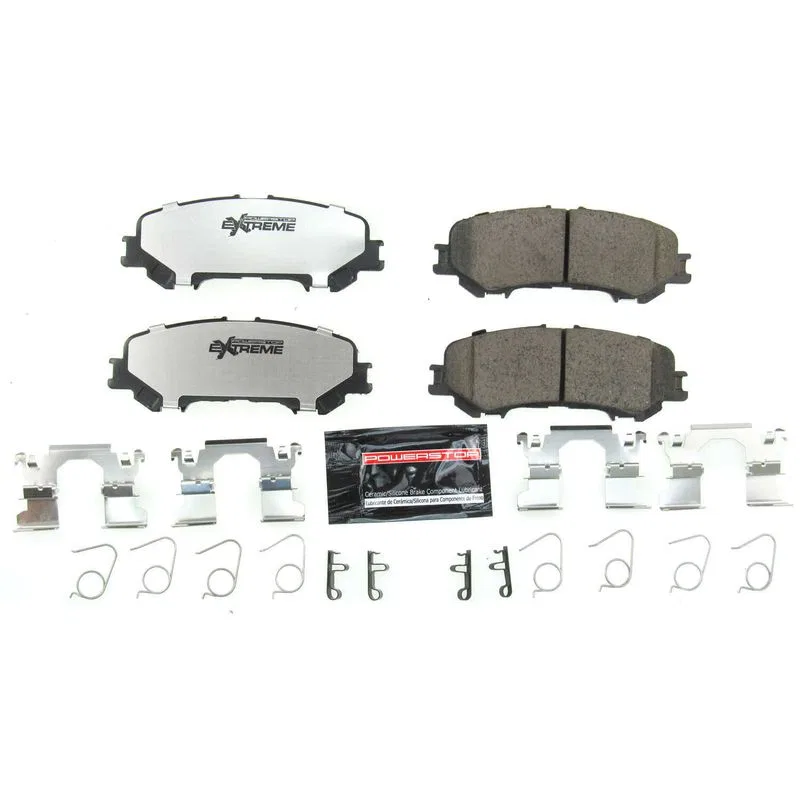 Z36-2032 – POWERSTOP Brake Pad, FMSI Number D2032 Carbon-Fiber Ceramic Brake Pads Set Of 4 With Premium Stainless Ste...